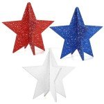 Patriotic Wooden Star Decor Set for Holidays