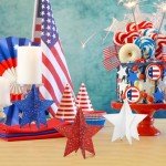 Patriotic Wooden Star Decor Set for Holidays