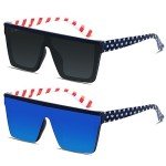 American Flag UV Protection Oversized Sunglasses