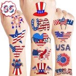 85 PCS USA Temporary Tattoos for Patriotic Celebrations