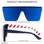 American Flag UV Protection Oversized Sunglasses