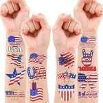 85 PCS USA Temporary Tattoos for Patriotic Celebrations