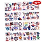 85 PCS USA Temporary Tattoos for Patriotic Celebrations
