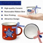Mini Patriotic USA Coffee Mug Set - 3 Pack