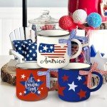 Mini Patriotic USA Coffee Mug Set - 3 Pack