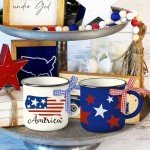 Mini Patriotic USA Coffee Mug Set - 3 Pack