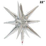 9PC Red, White & Blue Starburst Balloons