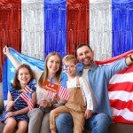 Red, White, and Blue Foil Fringe Curtain Set