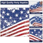 Patriotic Party Plates & Napkins Set for 50