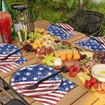 Patriotic Party Plates & Napkins Set for 50