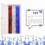 Red, White, and Blue Foil Fringe Curtain Set