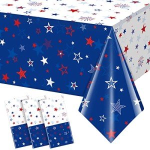 3 Pack Stars & Fireworks Patriotic Tablecloths