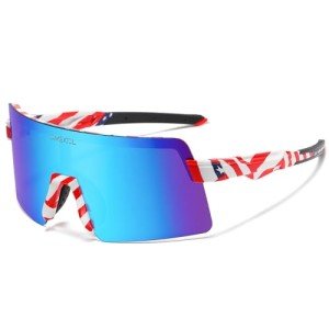 USA Flag Polarized Sports Sunglasses for Outdoor Activities