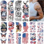 Independence Day Temporary Tattoos - American Flag Designs