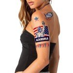 Independence Day Temporary Tattoos - American Flag Designs