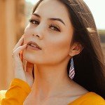 USA Stars & Stripes Chain Stud Earrings