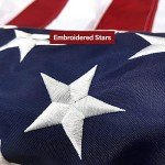 USA Patriotic Flag 8x12 FT with Embroidered Stars