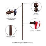 Telescoping 5ft Metal Flag Pole with Clips