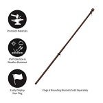 Telescoping 5ft Metal Flag Pole with Clips