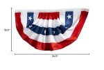 3-Pack American Flag Bunting for Patriotic Decor
