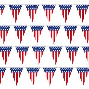 USA Flag Pennant Banner - 100’ String Flags