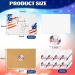 Patriotic Thank You Cards with Envelopes & Stickers