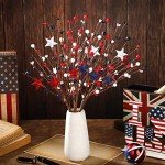 Patriotic Berry Stem Picks for Independence Day Decor