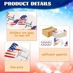 Patriotic Thank You Cards with Envelopes & Stickers
