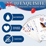 4th of July Party Favors Set with Necklaces & Tattoos