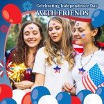 4th of July Party Favors Set with Necklaces & Tattoos