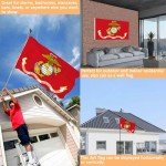 Embroidered Double-Sided USMC Outdoor Flag 3x5
