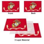 Embroidered Double-Sided USMC Outdoor Flag 3x5
