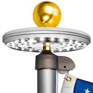 Solar Flag Pole Light - 1300 Lumens, Dusk to Dawn