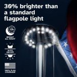Solar Flag Pole Light - 1300 Lumens, Dusk to Dawn