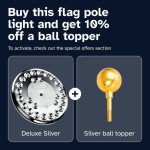 Solar Flag Pole Light - 1300 Lumens, Dusk to Dawn