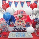 Patriotic 62-Piece Red, White & Blue Balloon Set