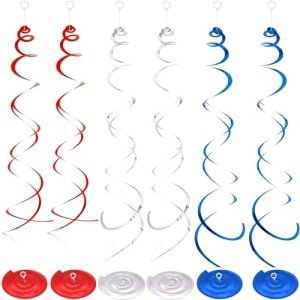 Patriotic 4th of July Hanging Swirls - 36PCS