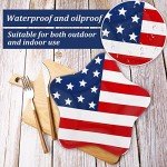 40 Patriotic Star-Shaped Paper Plates for Independence Day