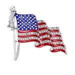 Sparkling American Flag Brooches and Pins