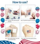 Patriotic 4th of July Temporary Tattoos - 80 Pcs