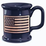 Handmade American Flag Ceramic Coffee Mug - 16oz