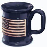 Handmade American Flag Ceramic Coffee Mug - 16oz