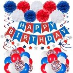 Patriotic Birthday Party Decorations Kit for Everyone