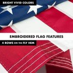 5ft Aluminum Flagpole with American Flag Sleeve