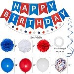 Patriotic Birthday Party Decorations Kit for Everyone