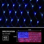 LED American Flag Net Lights for Outdoor Decor