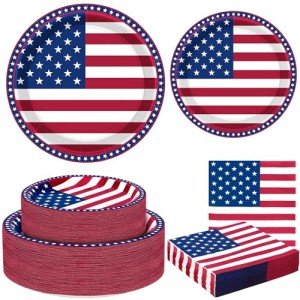 150 Pcs 4th of July Party Supplies Set