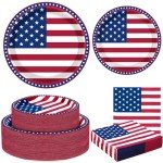 150 Pcs 4th of July Party Supplies Set
