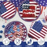 150 Pcs 4th of July Party Supplies Set