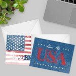 24 American Flag Note Cards for All Occasions